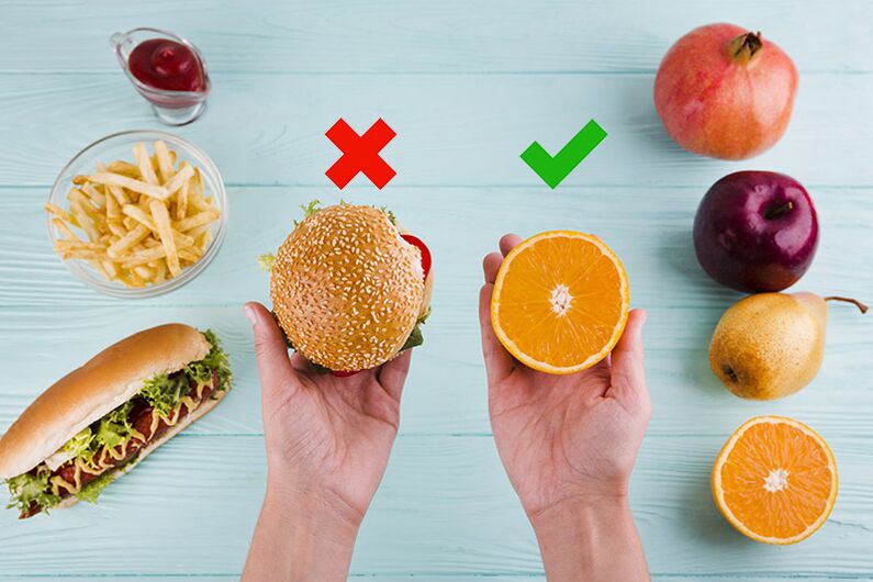 Para adelgazar, los snacks de comida rápida se sustituyen por fruta